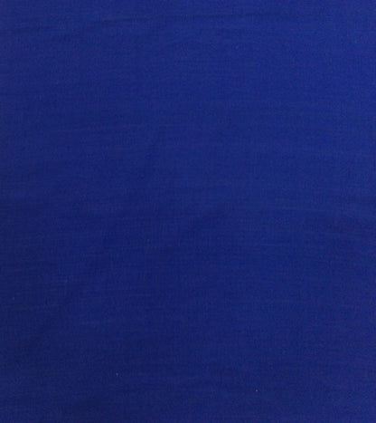 Blue Plain Cotton Handloom Ikat Fabric for Dresses | Width: 44"