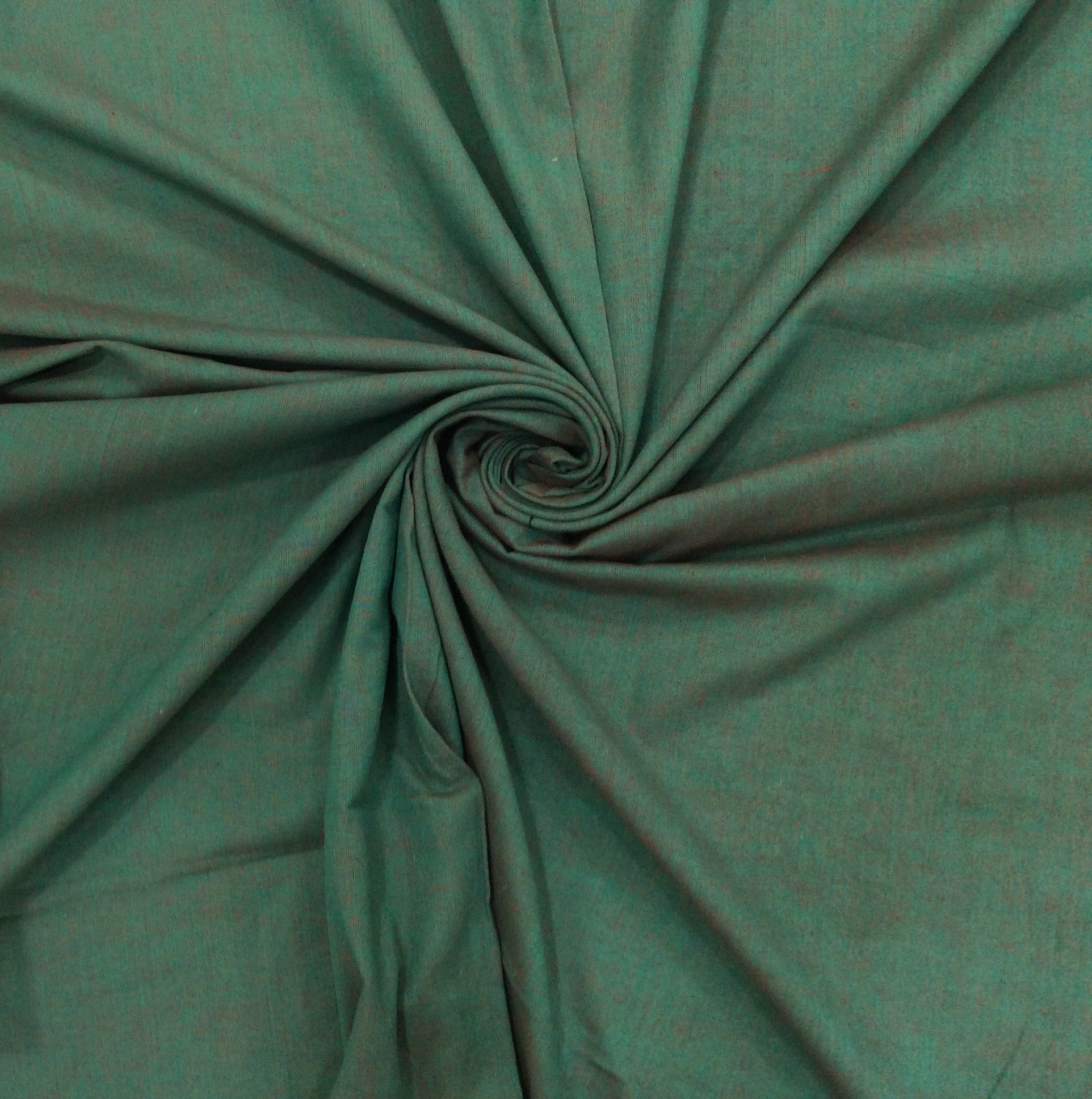 Green Plain Cotton Handloom Ikat