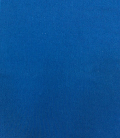 Blue Plain Cotton Handloom Ikat Fabric for Dresses | Width: 44"