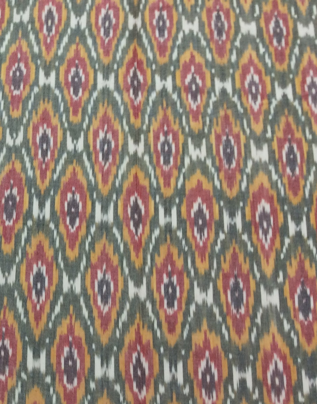 Multicolor Cotton Woven Handloom Thick Ikat (Width: 44 inches or 112 cm)