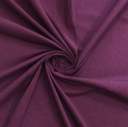 Purple color Plain Cotton Handloom Fabric