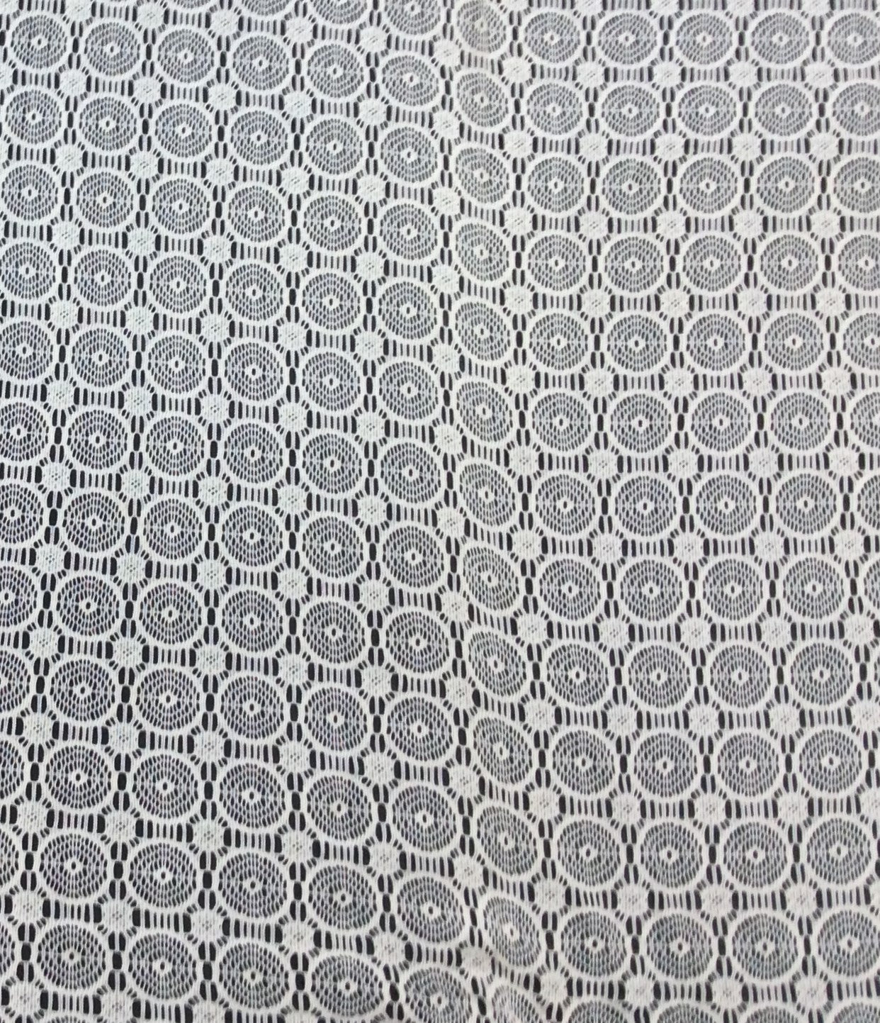 Off White Cotton Dyeable Net Fabric