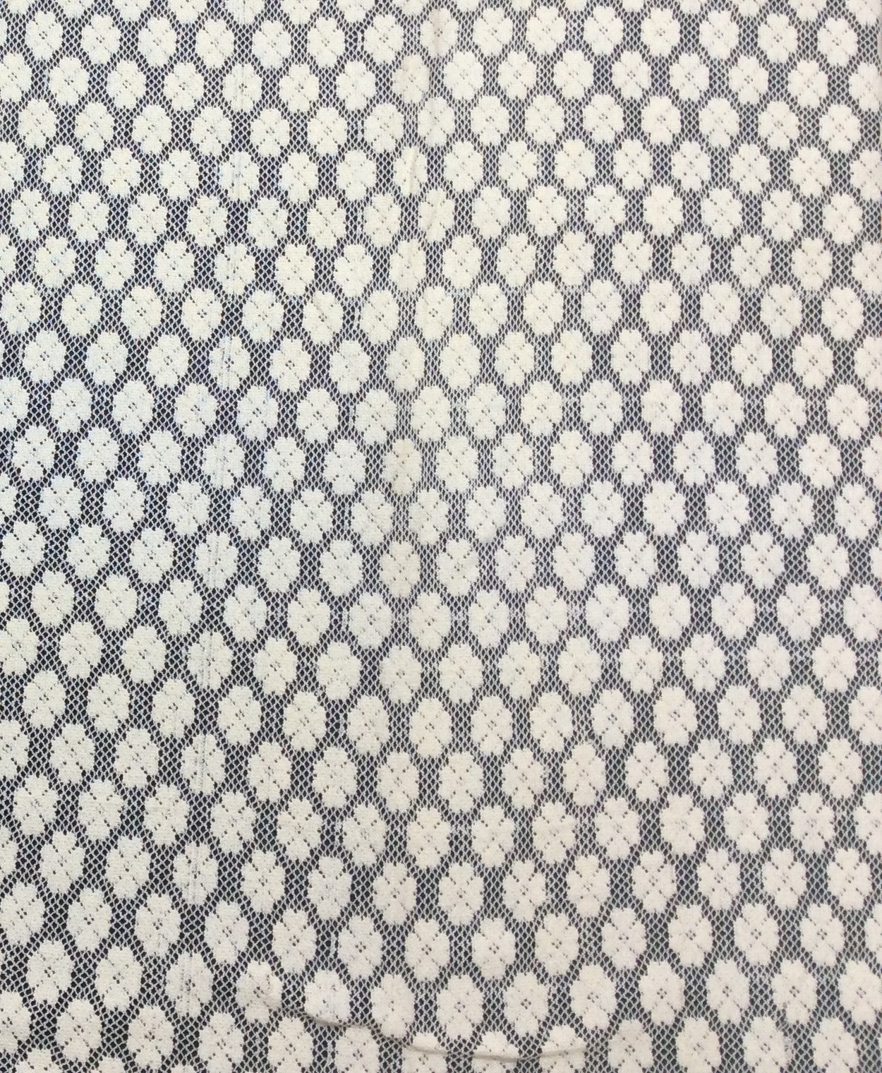 Off White Cotton Dyeable Net Fabric
