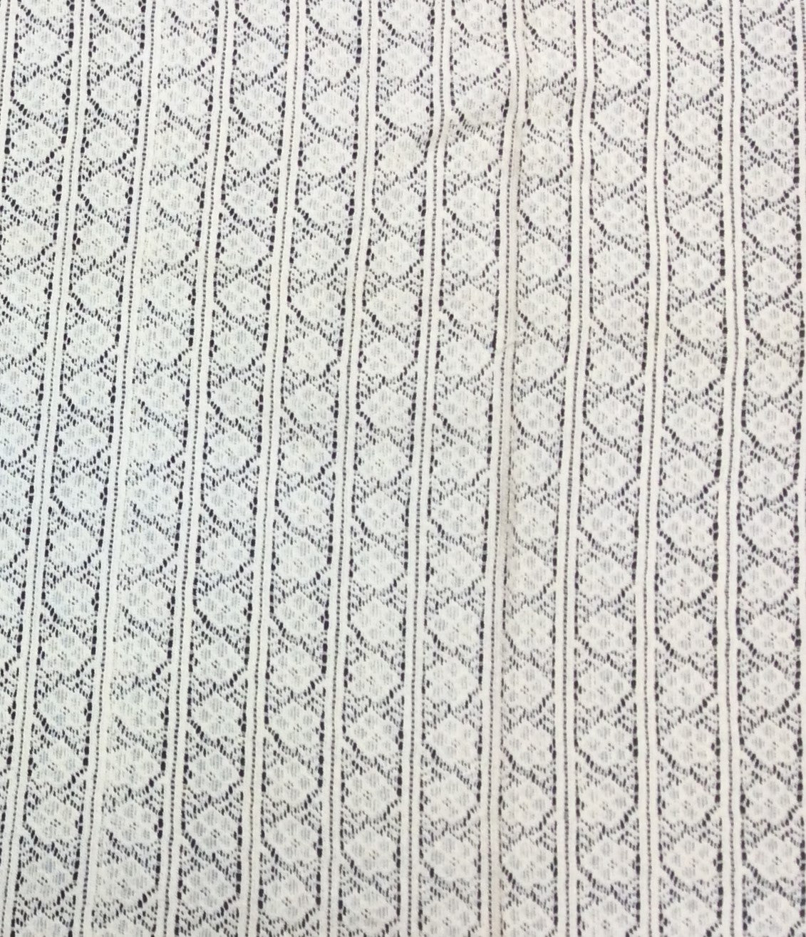 Off White Cotton Dyeable Net Fabric