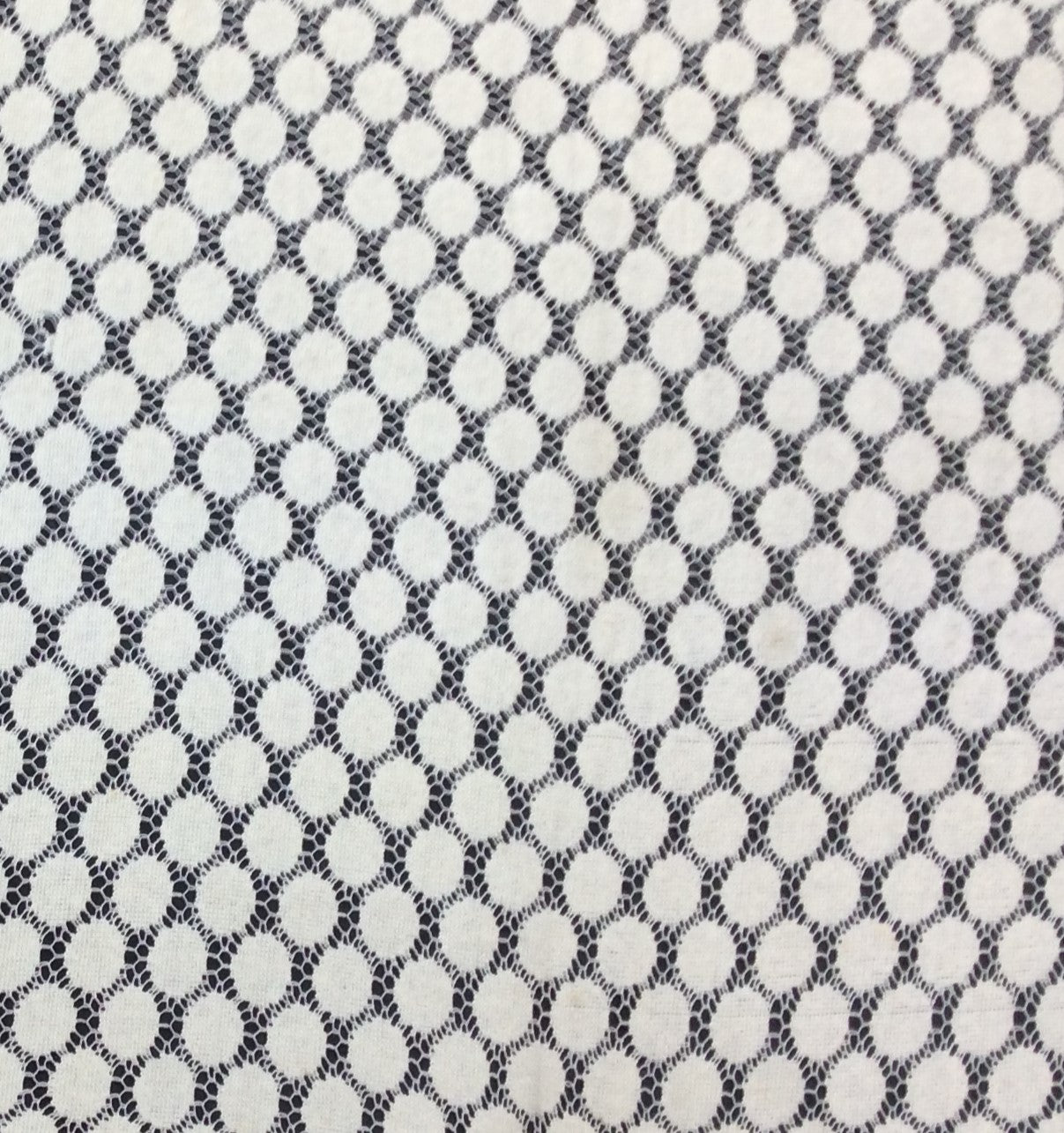 Off White Cotton Dyeable Net Fabric