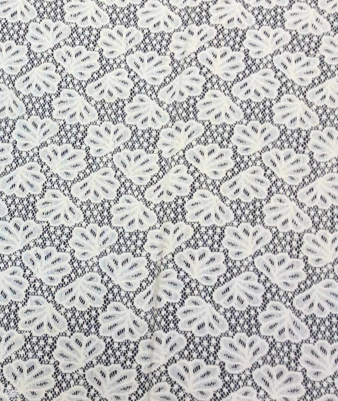 Off White Cotton Dyeable Net Fabric