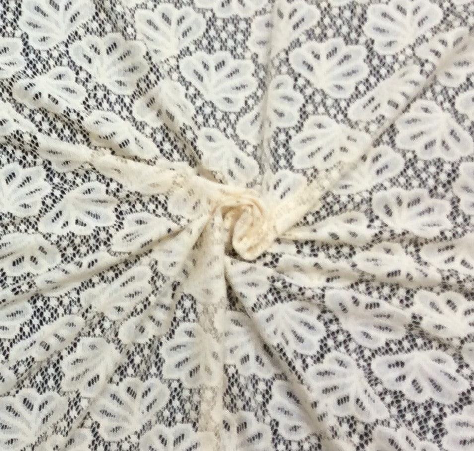 Off White Cotton Dyeable Net Fabric
