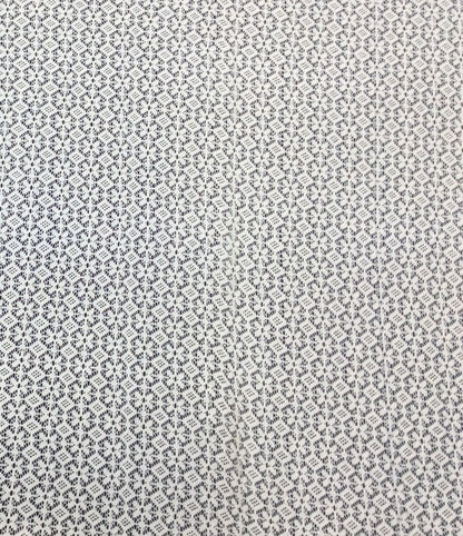 Off White Floral Cotton Dyeable Net Fabric