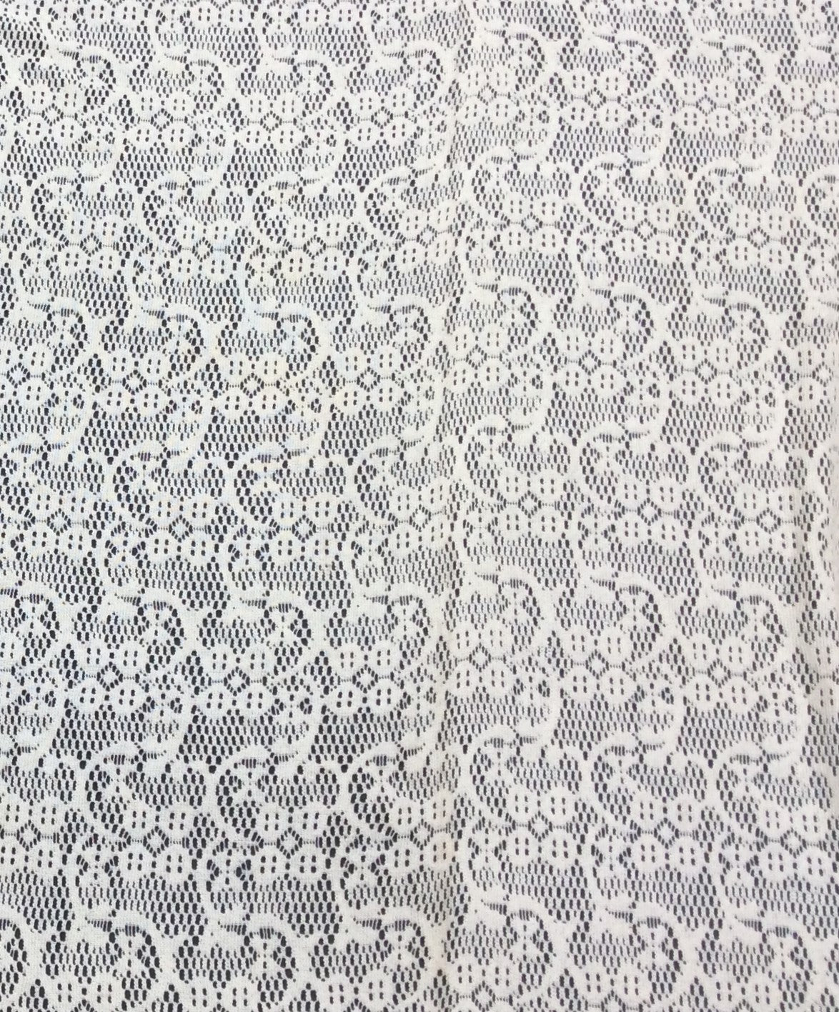Off White Cotton Dyeable Net Fabric