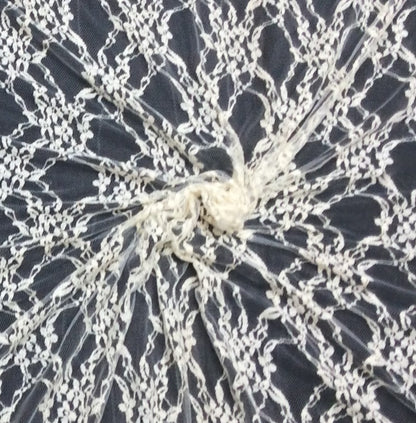 White Dyeable Cotton Nylon Net Fabric