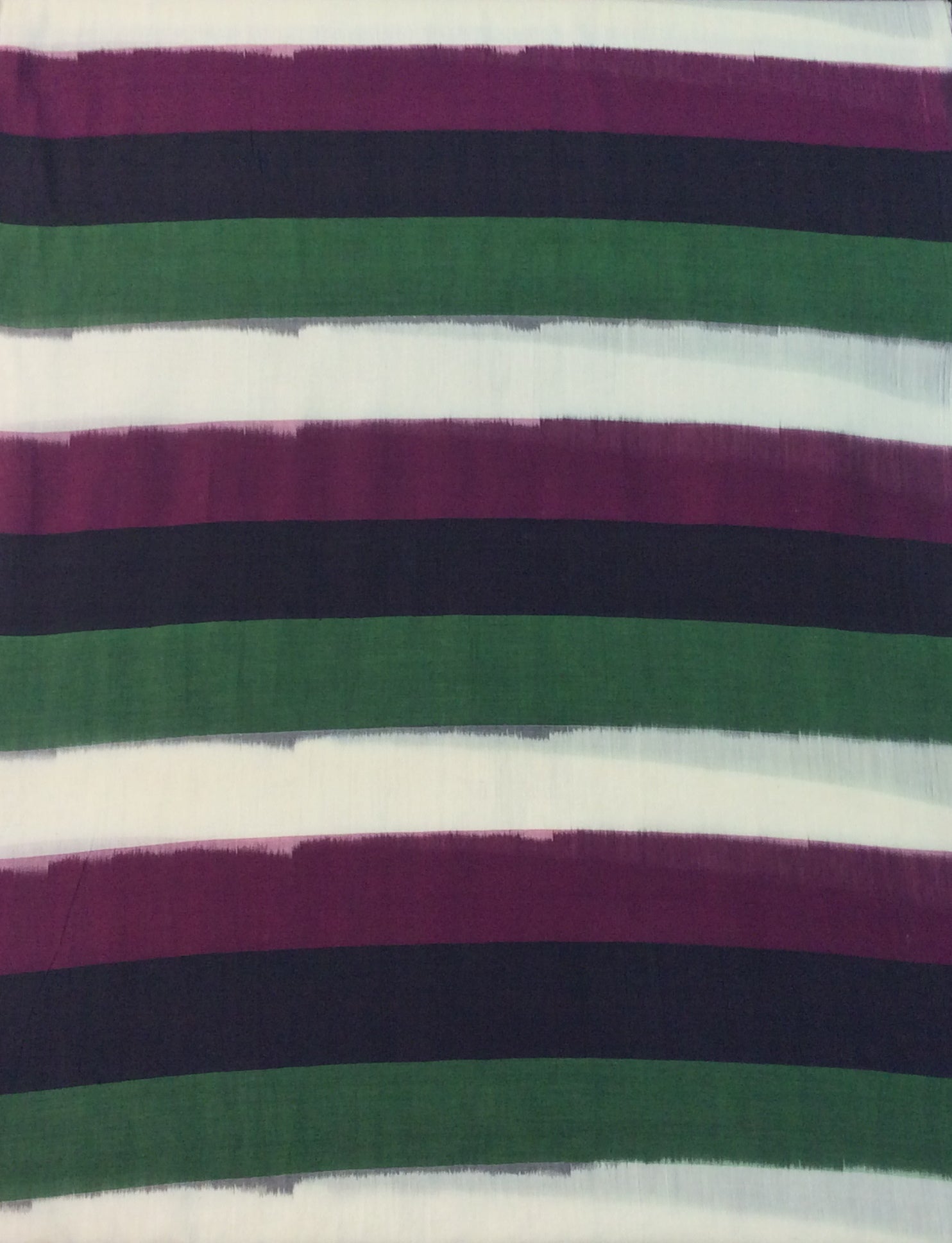 Multi Color Stripe Handwoven Cotton Voile Mercerised Double Ikat