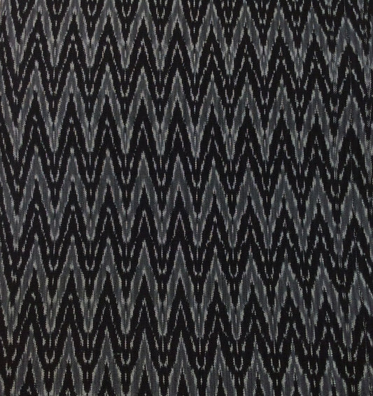 Black & Grey Chevron Thick Cotton Handloom Ikat (Sku: IKK-209)