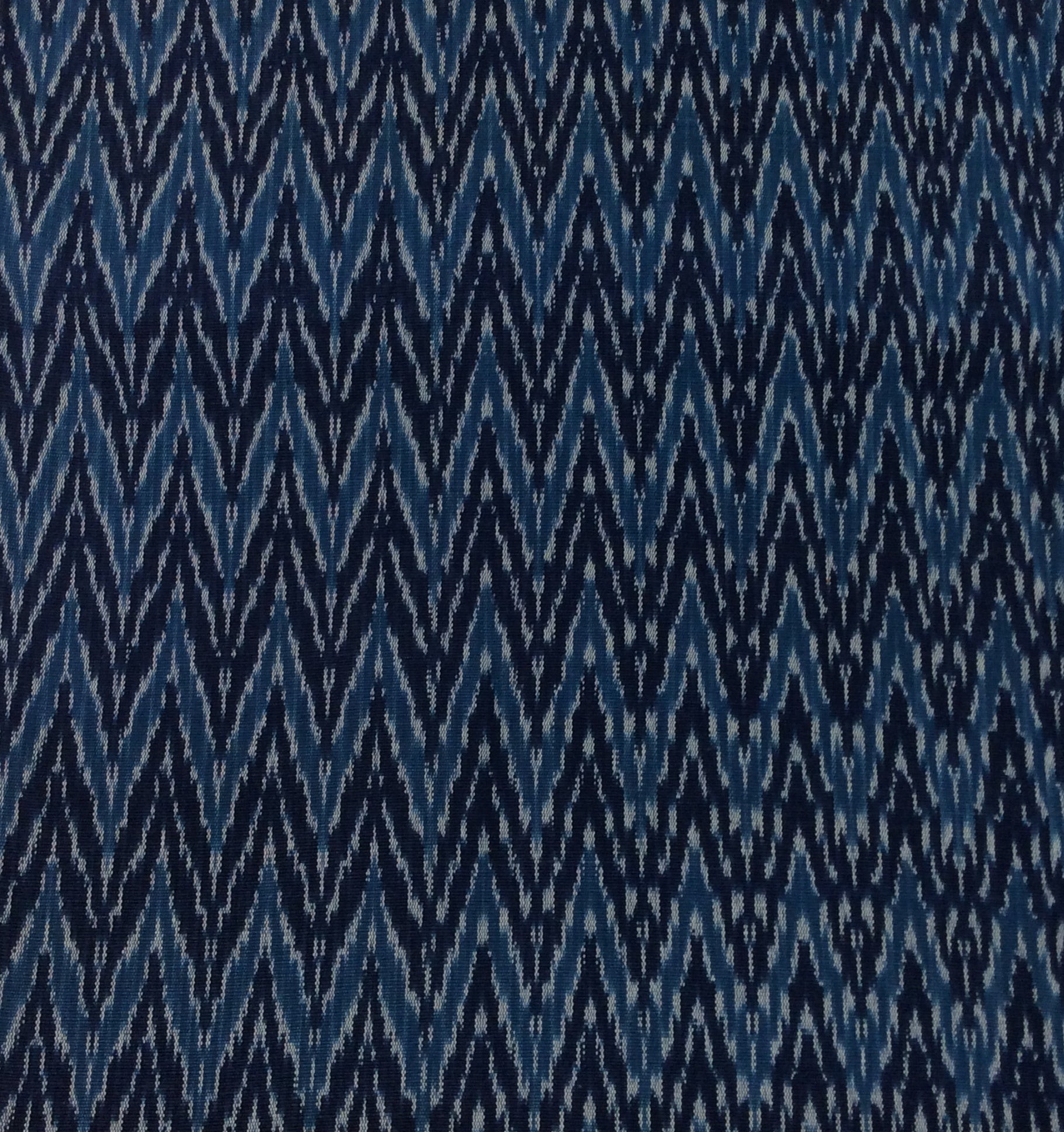 Blue Chevron Thick Cotton Handloom Ikat