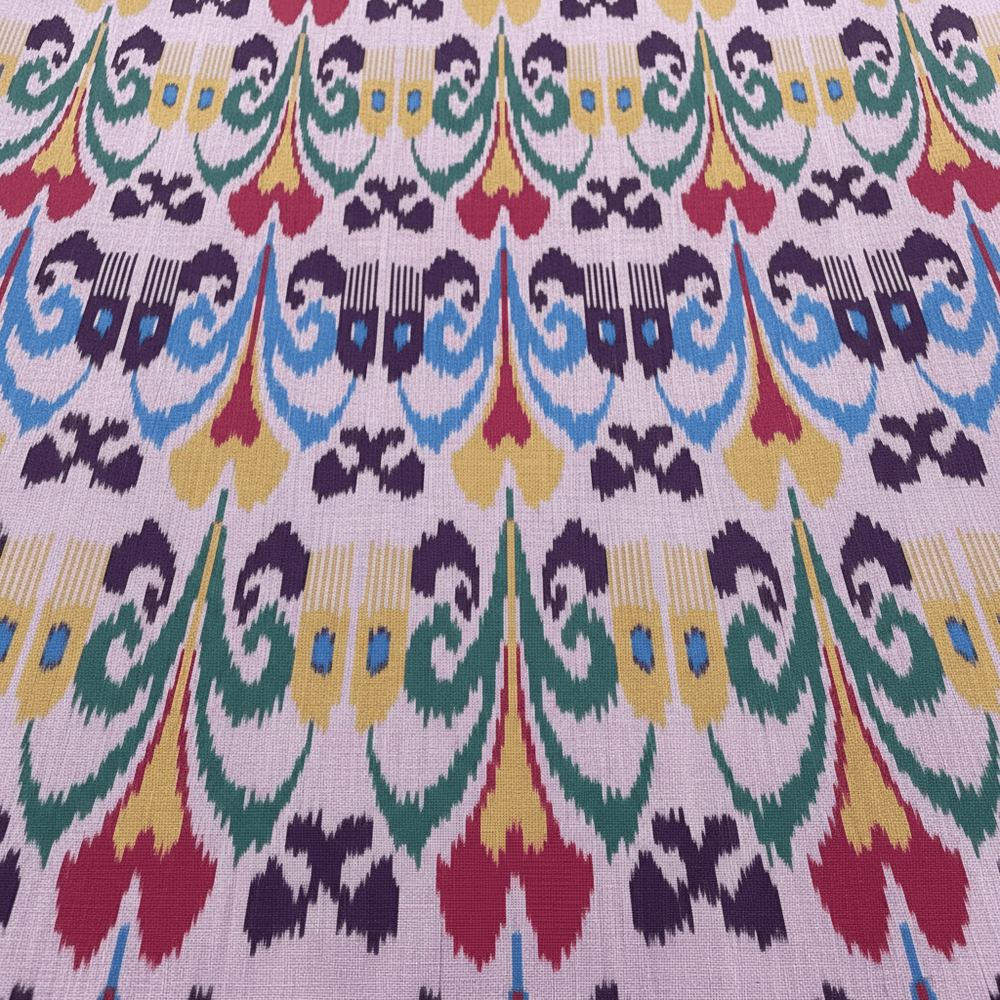 Multicolor Fine Quality Cotton Handloom Ikat for Dress Material | Width: 44"