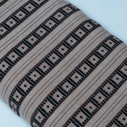 Black & Beige Cotton Blend Jacquard | SKU: J-114