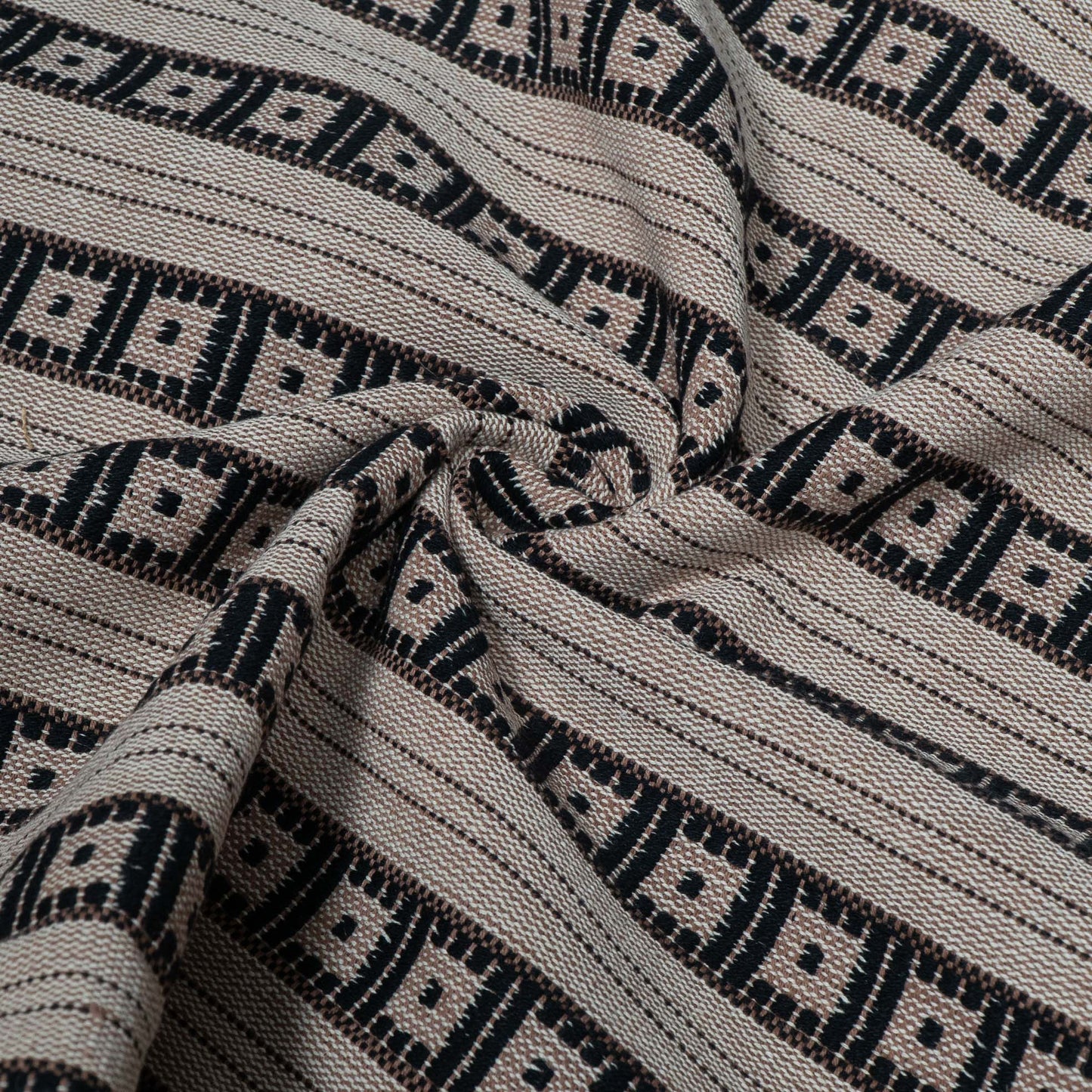 Black & Beige Cotton Blend Jacquard | SKU: J-114