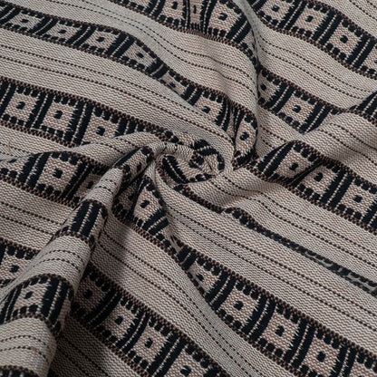 Black & Beige Cotton Blend Jacquard | SKU: J-114
