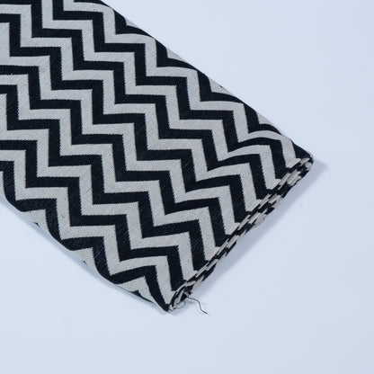 Black & White Chevron Cotton Blend Jacquard | SKU: J-147