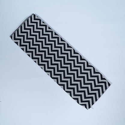 Black & White Chevron Cotton Blend Jacquard | SKU: J-147