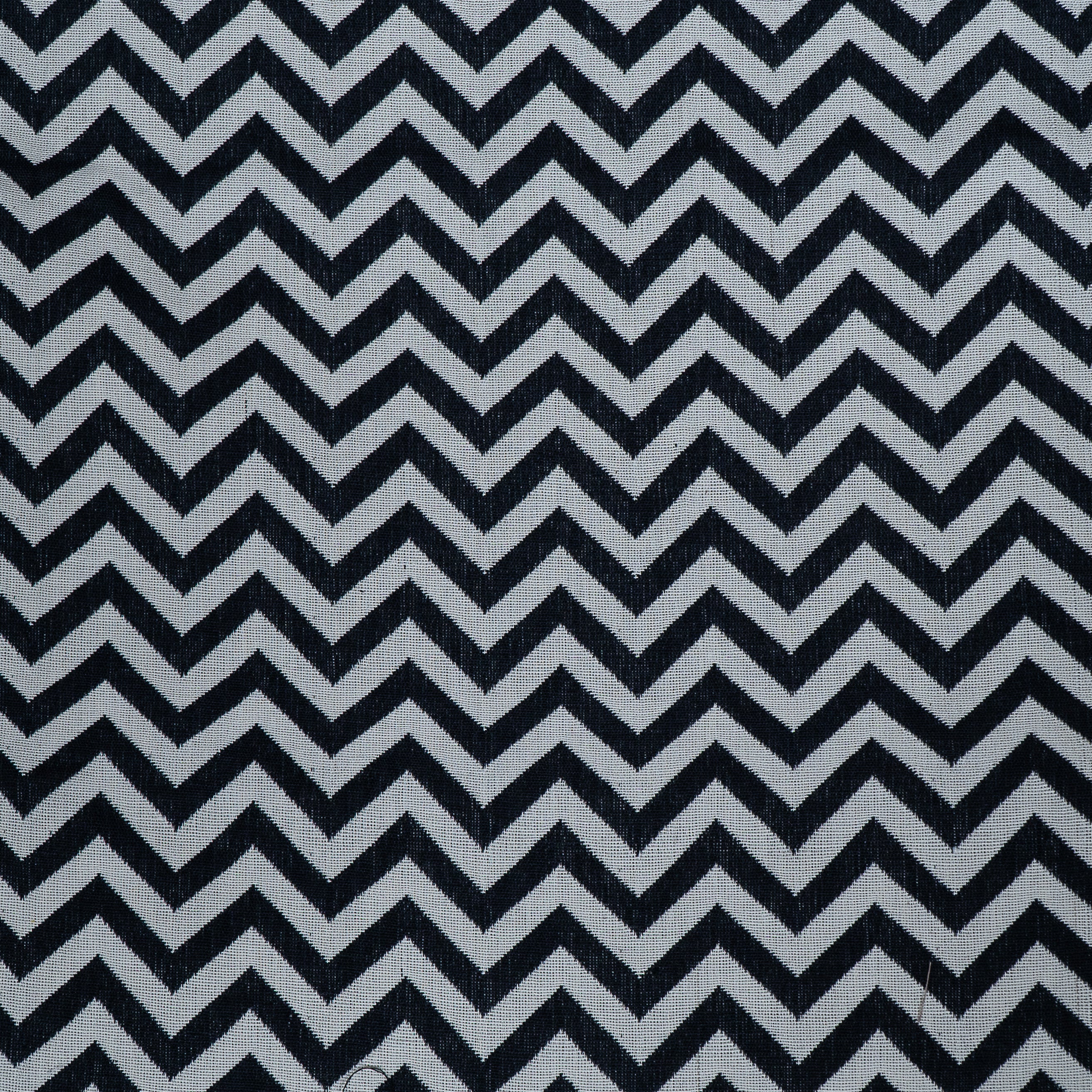 Black & White Chevron Cotton Jacquard (Sku: J-147)