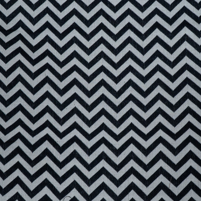 Black & White Chevron Cotton Blend Jacquard | SKU: J-147