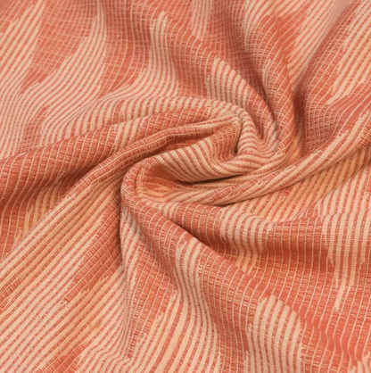 Orange & Peach Color Cotton Blend Jacquard | SKU: J-209