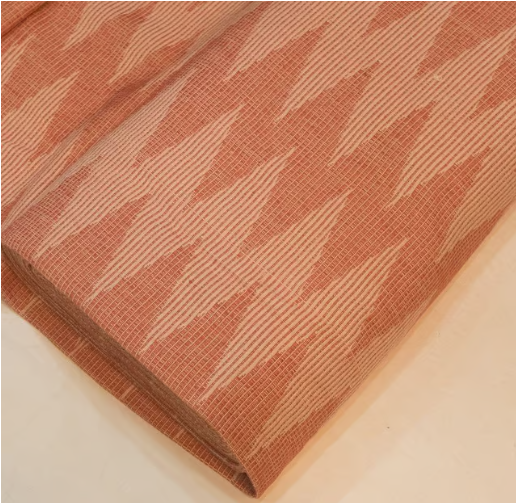 Orange & Peach Color Cotton Blend Jacquard (SKU: J-209)