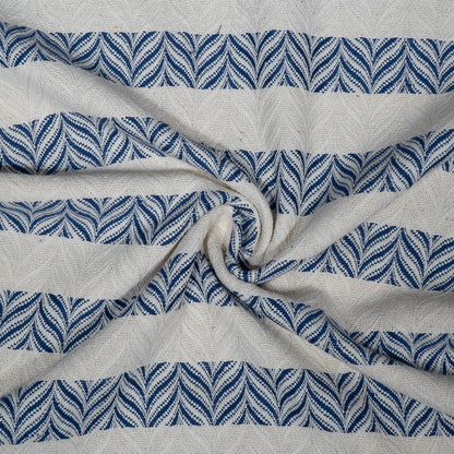 Blue & White Cotton Jacquard | SKU: J-219
