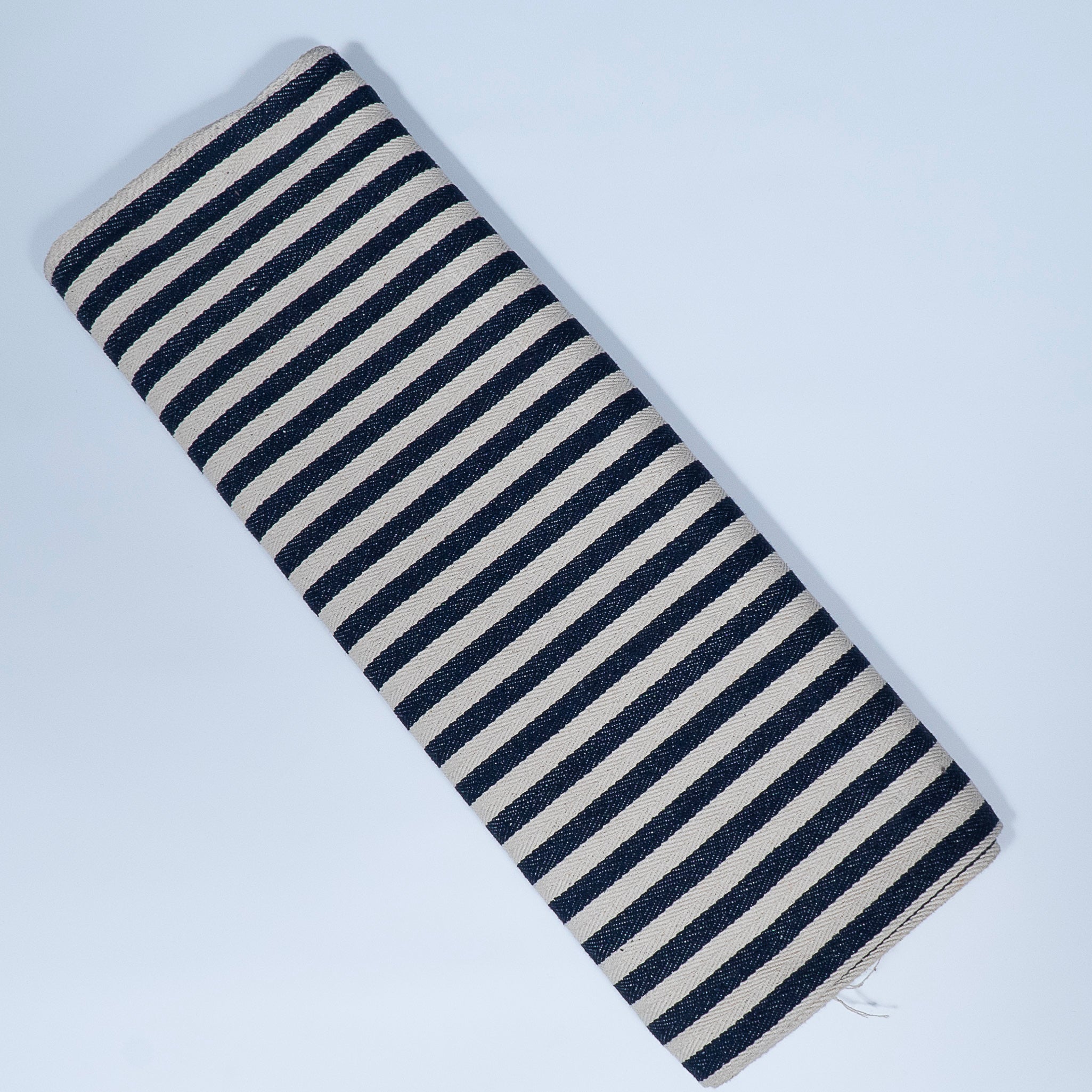 Dark Blue Herringbone Stripe Cotton Jacquard (Sku: J-237)