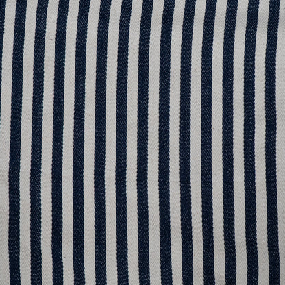 Dark Blue Herringbone Stripe Cotton Jacquard | SKU: J-237