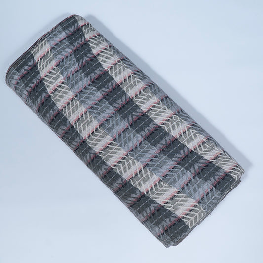 Grey & Green Cotton Jacquard (Sku: J-260)
