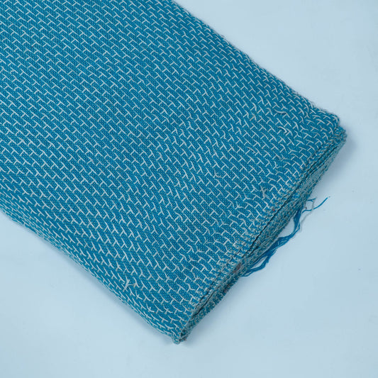 Blue Textured Cotton Blend Jacquard | SKU: J-287