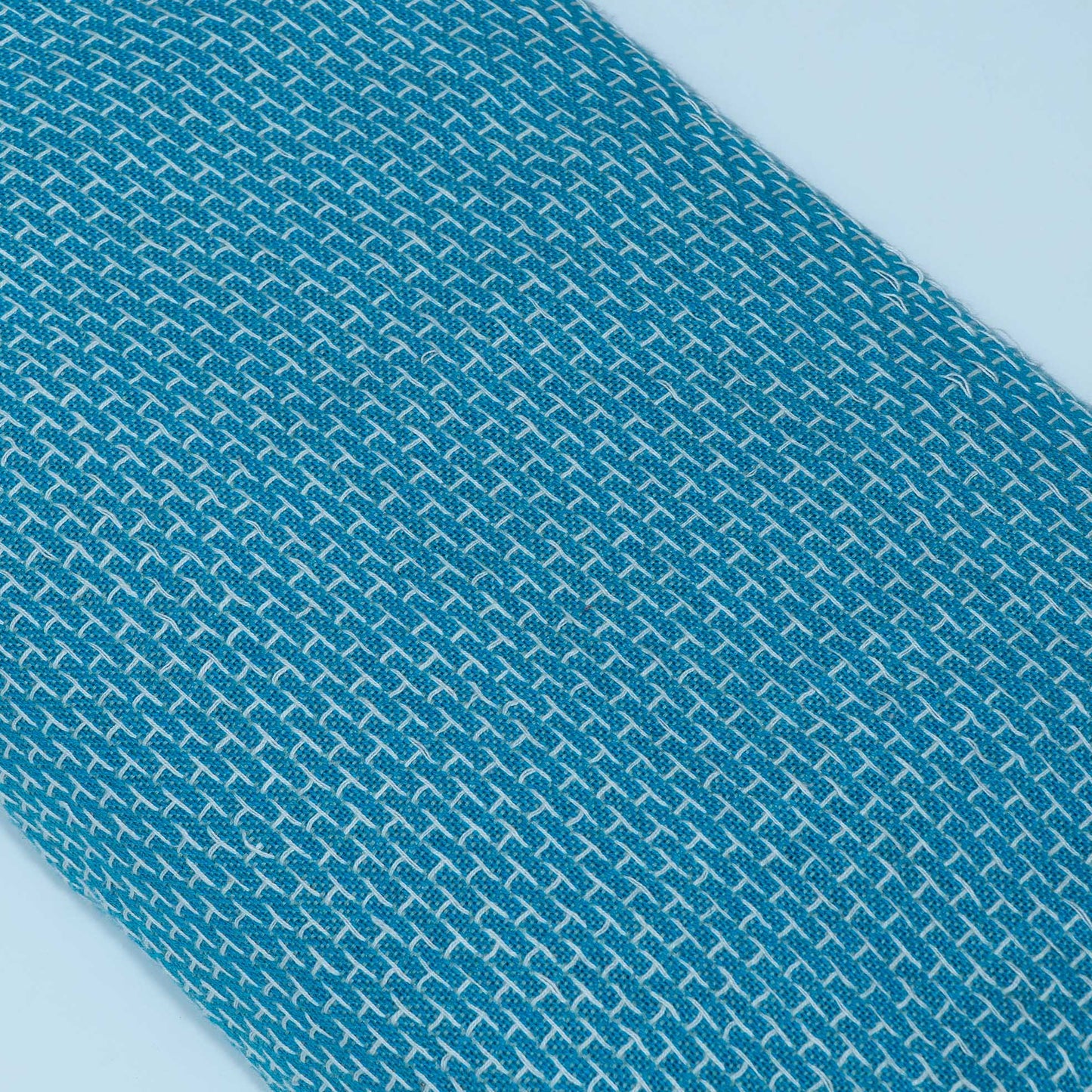 Blue Textured Cotton Blend Jacquard | SKU: J-287