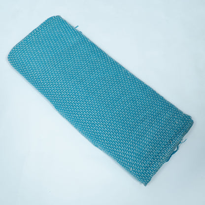 Blue Textured Cotton Blend Jacquard | SKU: J-287