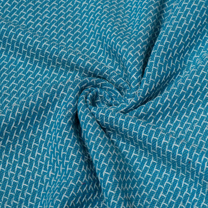 Blue Textured Cotton Blend Jacquard | SKU: J-287