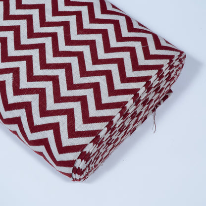 Red Chevron Cotton Jacquard | SKU: J-318