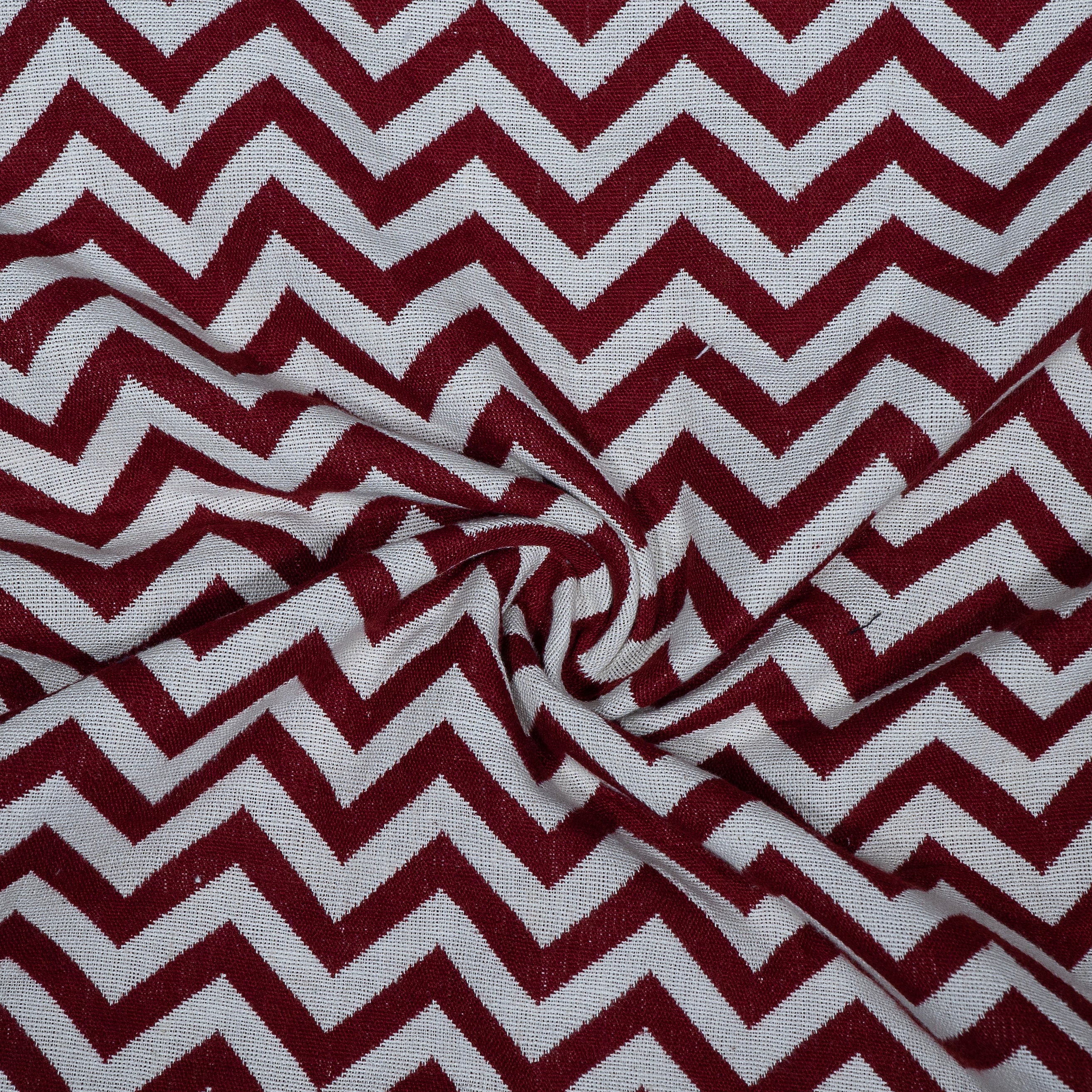 Red Chevron Cotton Jacquard (Sku: J-318)