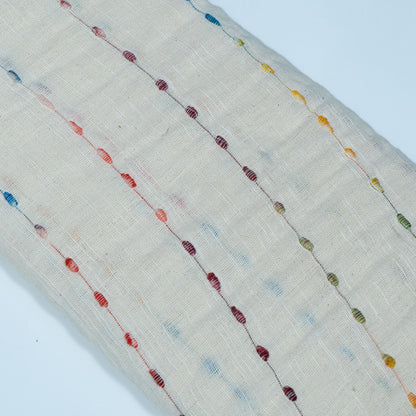 Off White Dobby Textured Cotton Jacquard | SKU: J-333