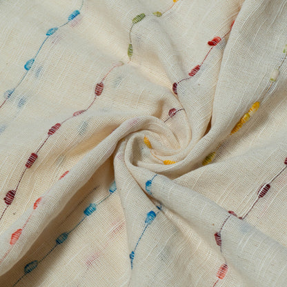 Off White Dobby Textured Cotton Jacquard | SKU: J-333