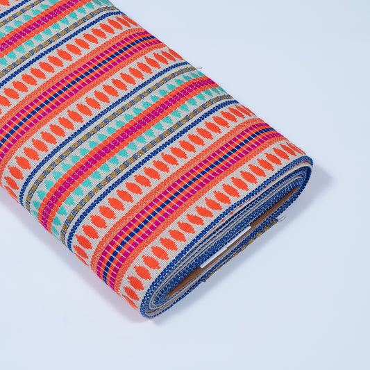 Orange Capsule Cotton Blend Jacquard (Sku: J-346)