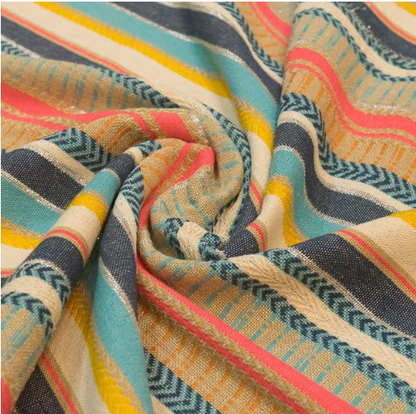 Multicolor Stripe Cotton Blend Jacquard | SKU: J-358