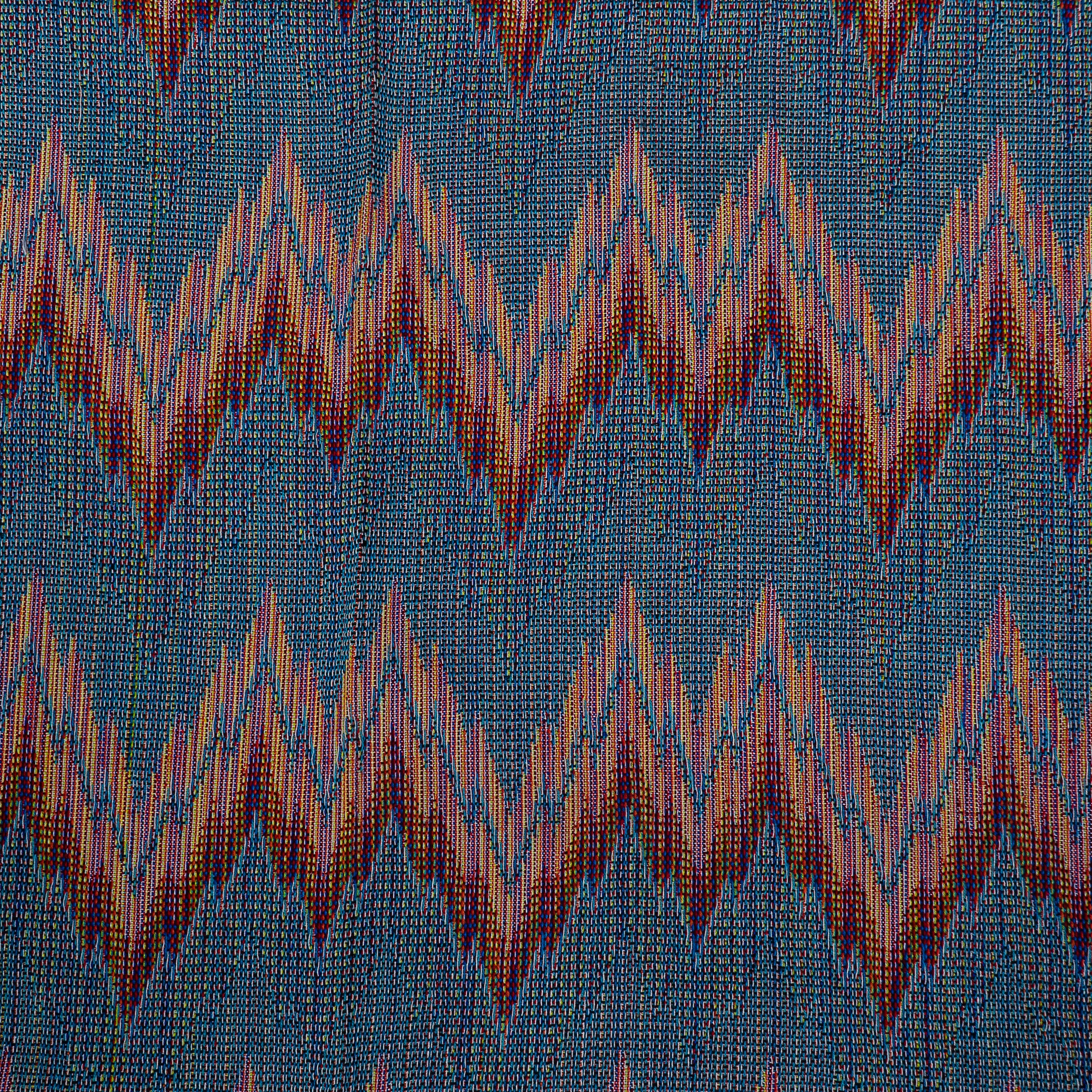 Multi Color Chevron Cotton Blend Jacquard (Sku: J-361)