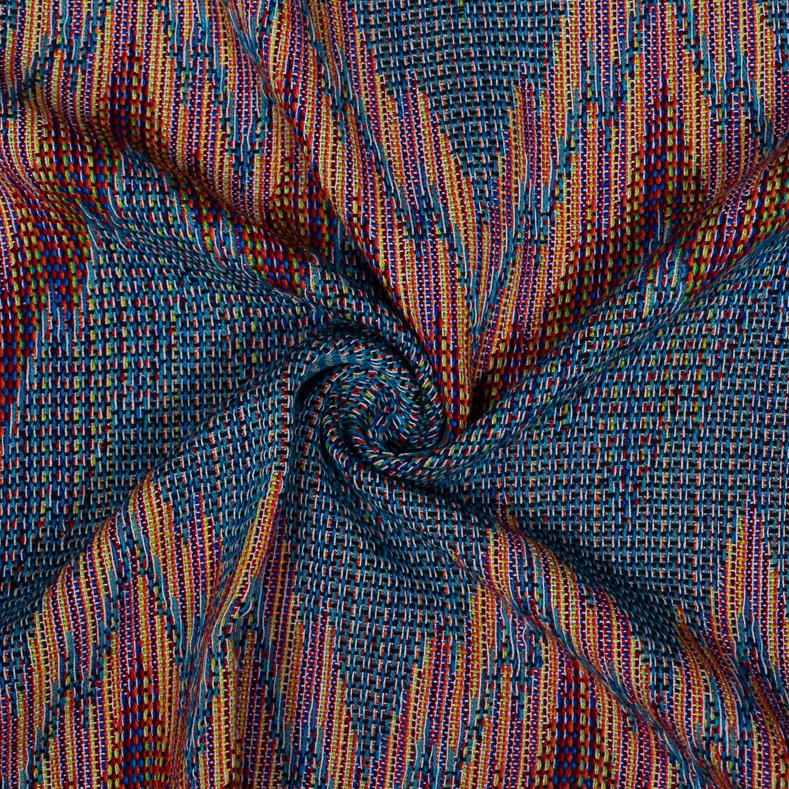 Multi Color Chevron Cotton Blend Jacquard (Sku: J-361)