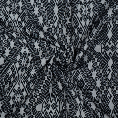 Black & White Cotton Jacquard | SKU: J-373