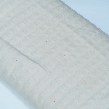 Off White Textured Cotton Jacquard | SKU: J-400