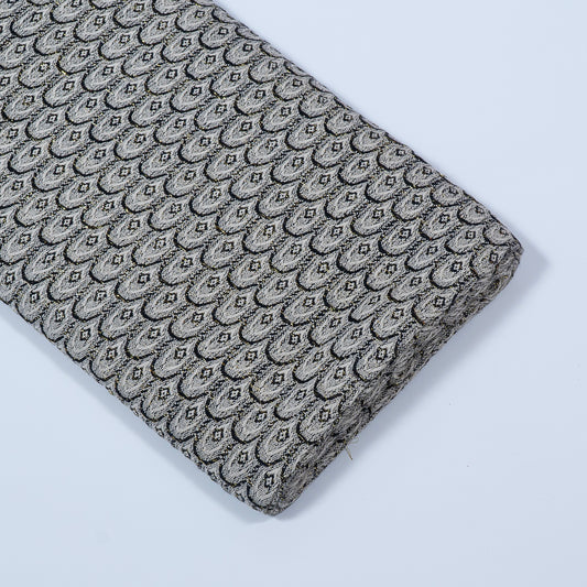 Grey Cotton Blend Lurex Jacquard (Sku: J-412)
