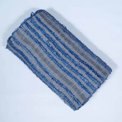 Blue & Grey Cotton Acrylic Jacquard | SKU: J-419