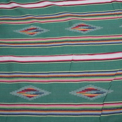 Green Multicolor Lightweight Cotton Jacquard | SKU: J-423