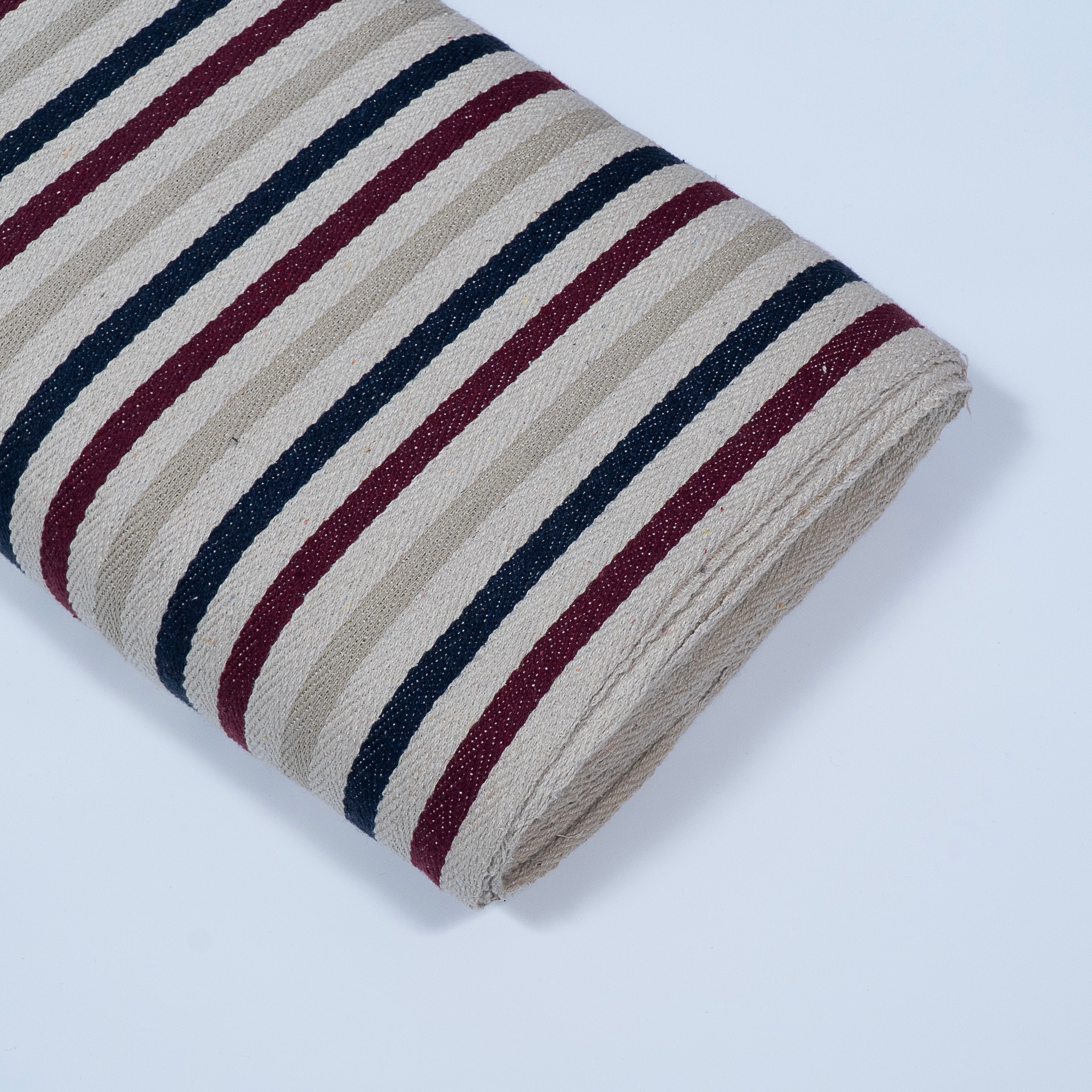 Brown Cotton Stripe Jacquard (Sku: J-426)