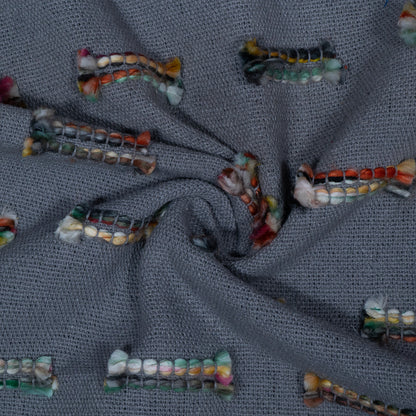 Grey Cotton Acrylic Jacquard | SKU: J-444